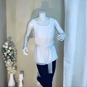 2/$20 Ricki’s Pleat White Crinoline Tank Top
